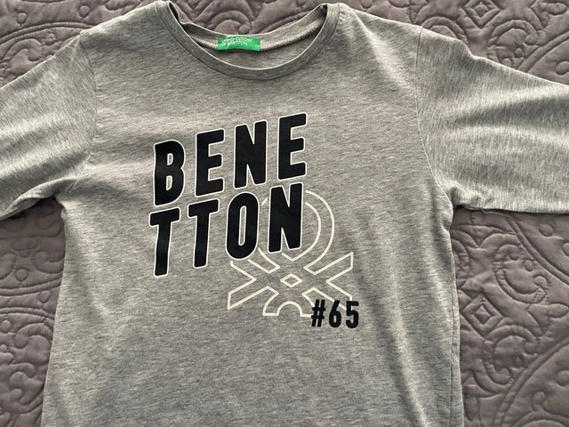 Camiseta Benetton Talla 3-4 Años Gris