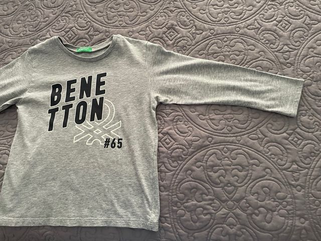 Camiseta Benetton Talla 3-4 Años Gris