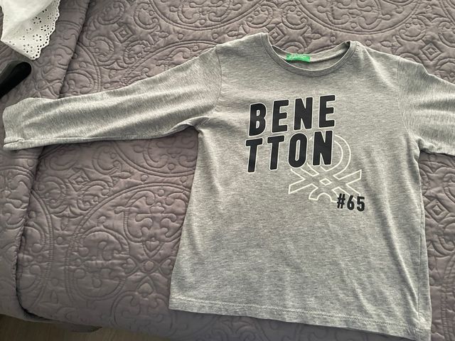 Camiseta Benetton Talla 3-4 Años Gris