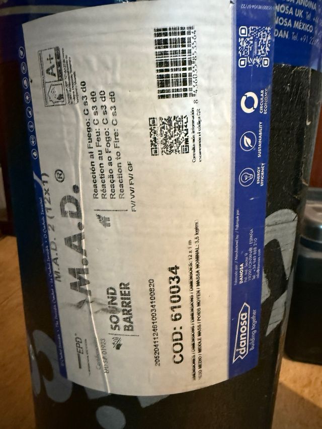 Lámina Membrana Acústica Nueva