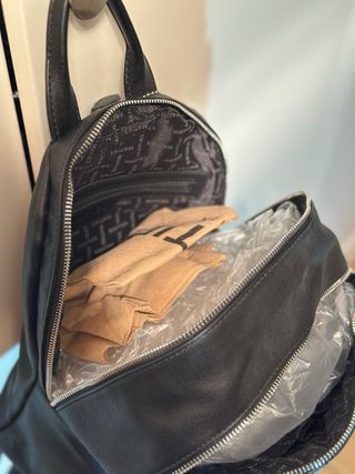 Bolso Mochila Negro Acolchado