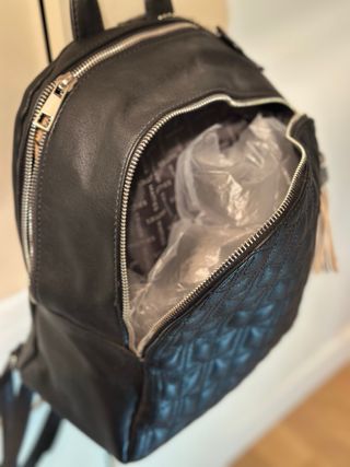 Bolso Mochila Negro Acolchado