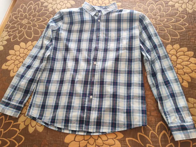 Camisa de cuadros manga larga el corte inglés