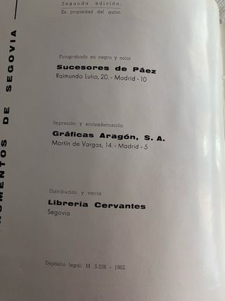 Libro: Monumentos de Segovia