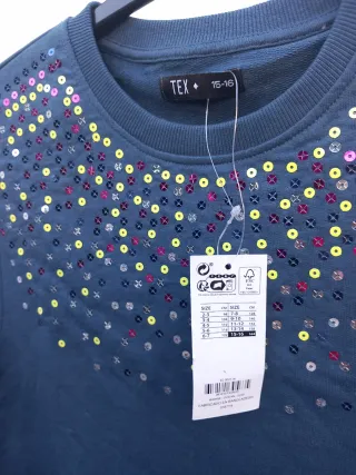 Vestido niña TEX T.15/16 lentejuelas