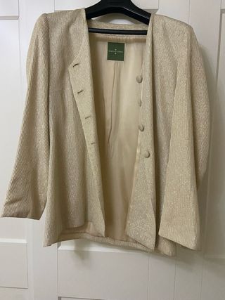 Chaqueta Roberto Verino Beige/Oro Talla M