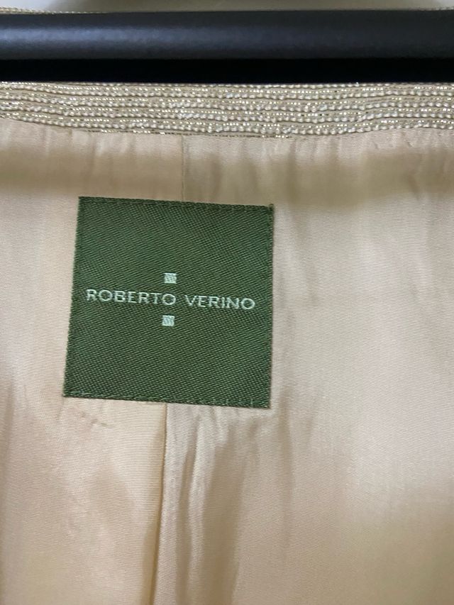 Chaqueta Roberto Verino Beige/Oro Talla M