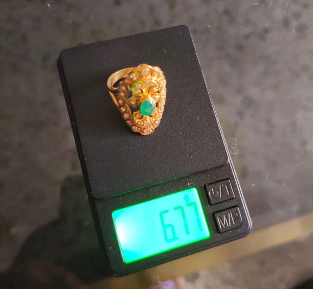 Anillo Oro 18k. Esmeralda nuevo