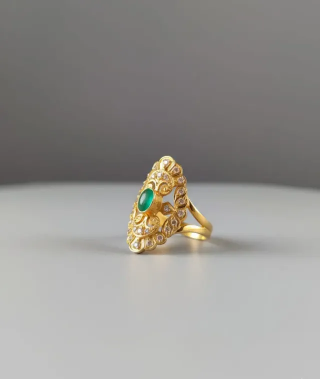 Anillo Oro 18k. Esmeralda nuevo