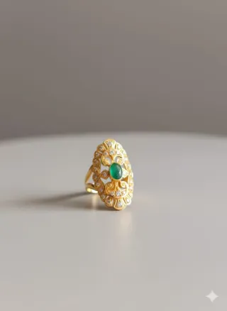 Anillo Oro 18k. Esmeralda nuevo