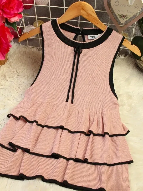 Blusa Zara sin mangas volantes