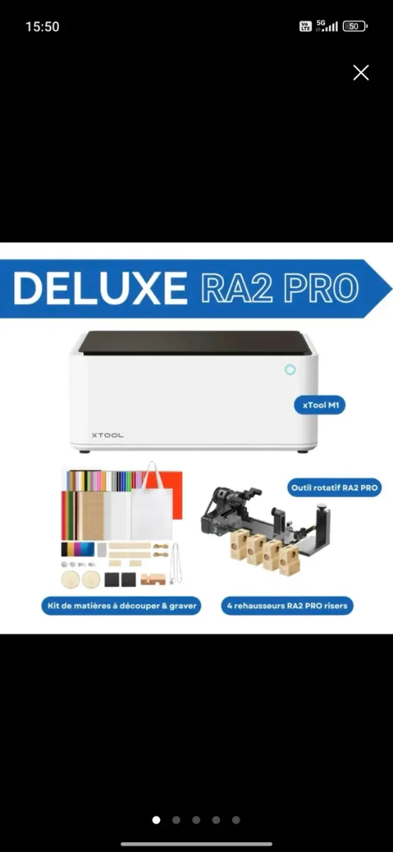 Grabadora Láser XTool M1 + RA2 Pro + asistente air