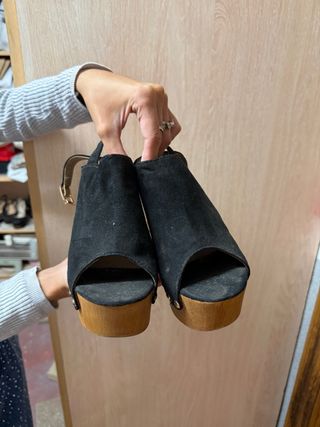 Zapatos tacón plataforma madera mujer 38