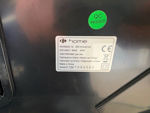 Humidificador ultrasonidos home negro/plata