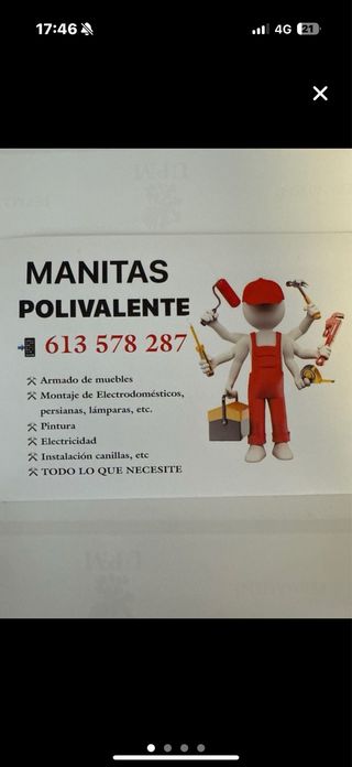 Manitas Polivalente - 613 578 287
