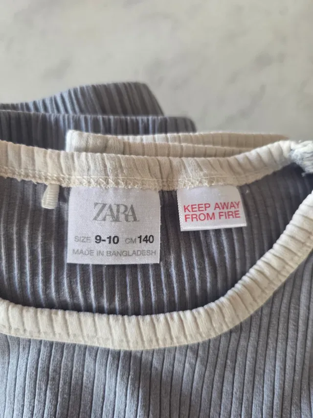 Pijama Zara Talla 9-10 años manga larga. Azul