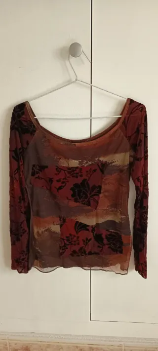 Camiseta manga larga estampada