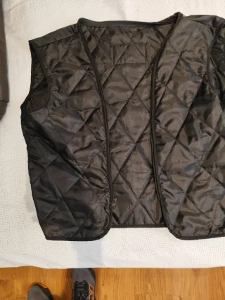 Chaqueta de cuero marrón para moto