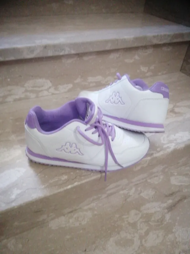 Scarpe Kappa bianche e viola