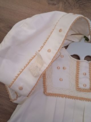 Conjunto 3 piezas bebé beige para ocasiones