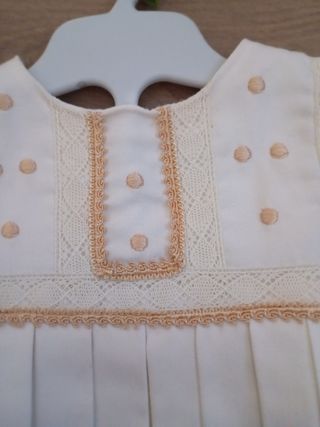 Conjunto 3 piezas bebé beige para ocasiones