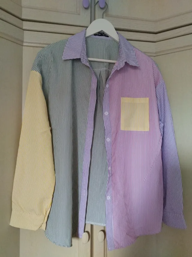 Camisa de rayas multicolor