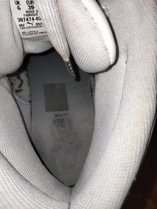 Scarpe Puma alte bianche e nere