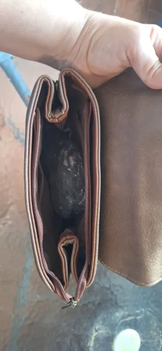 Bolso Mochila Beige y Marrón