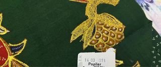 Foulard Batik Grande Verde y Rojo oro