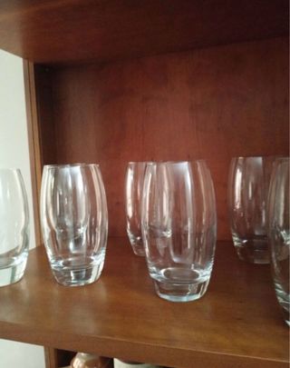 8 vasos de cristal