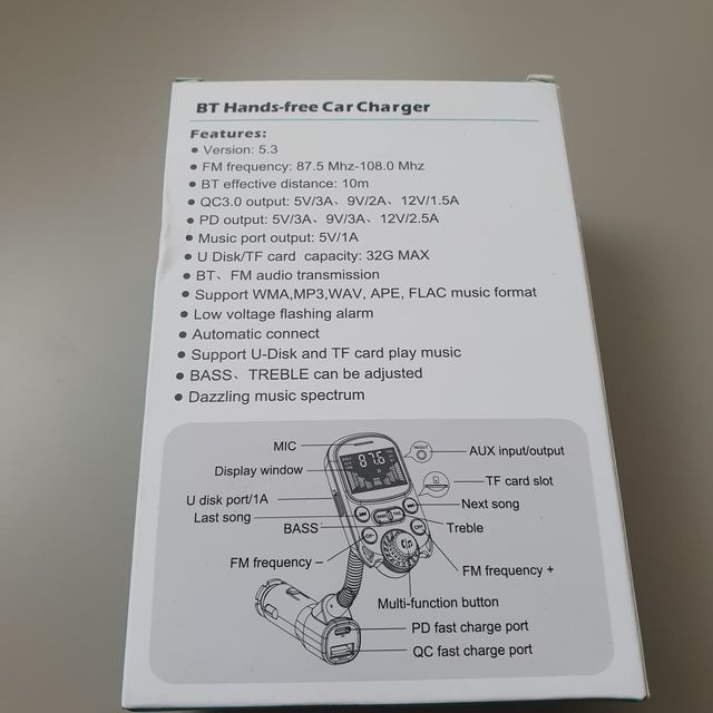 Cargador Coche Bluetooth BC86 Manos Libres