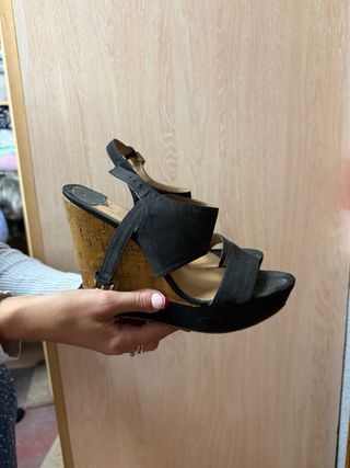 Zapatos de tacón negros mujer talla 38