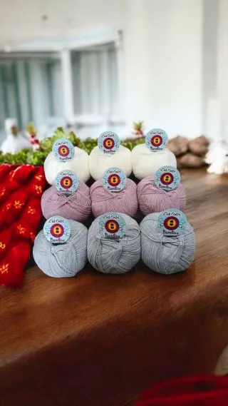 Lote 9 ovillos lana virgen superwash