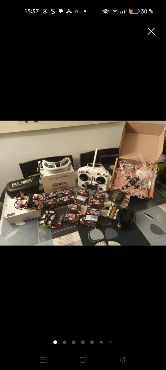 Equipo FPV: Gafas, Emisora y Baterías