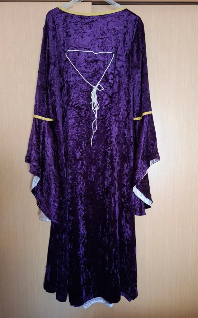 Vestido Medieval Morado y Plateado Talla L