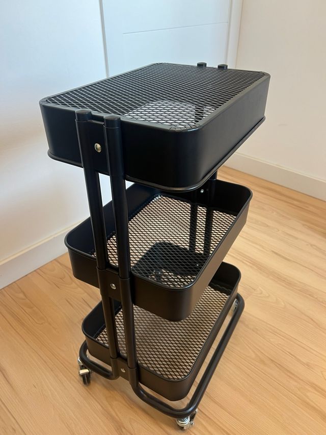 Carrito Auxiliar Metálico Negro Ikea