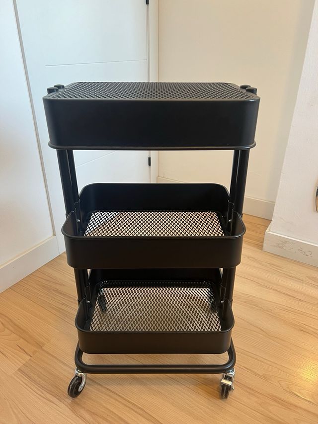 Carrito Auxiliar Metálico Negro Ikea