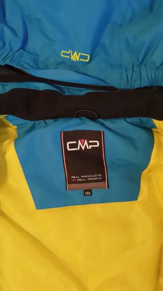 Giacca sci binbo CMP blu e nera. Altezza 140cm