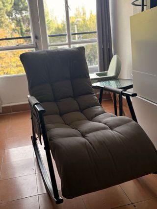 Mecedora salón/terraza tela y metal