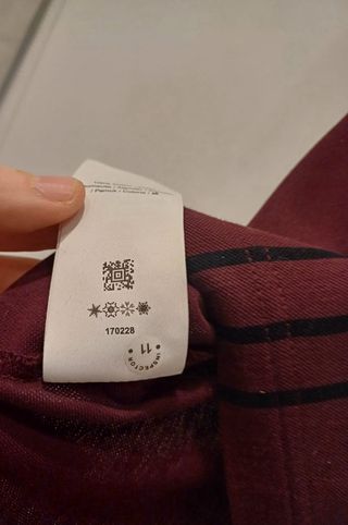 Polo Fred Perry Granate Rayas Negras Slim SE