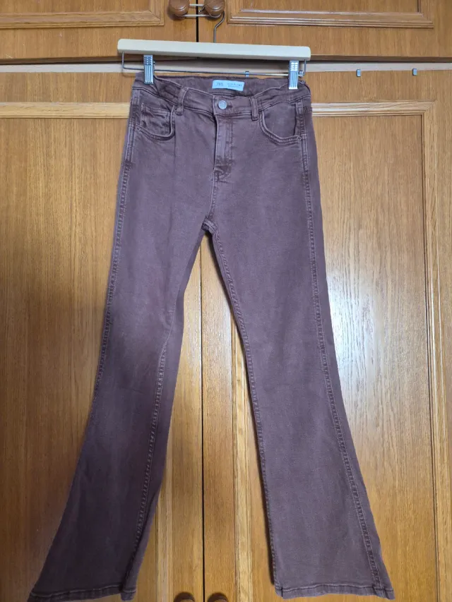 Pantalón vaquero niña Zara marrón talla 14