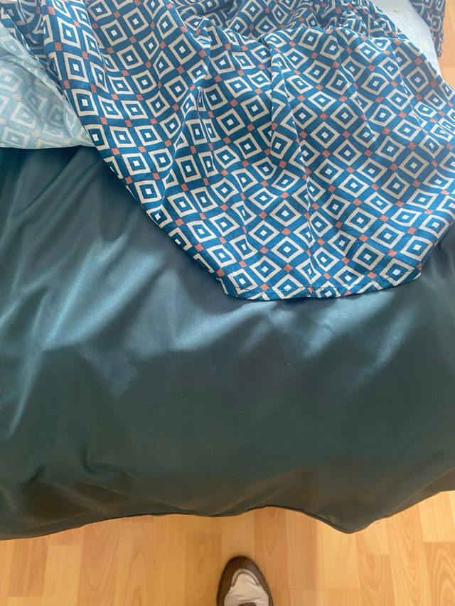 Vestido estampado rombos verde y multicolor