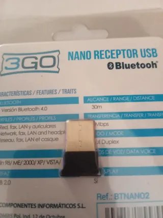 3GO Nano Receptor USB Bluetooth 4.0