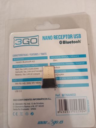 3GO Nano Receptor USB Bluetooth 4.0