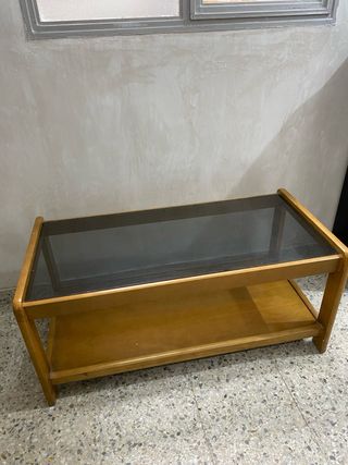 Mesa de centro madera y cristal