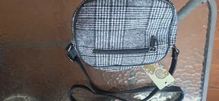 Bolso de tela a cuadros