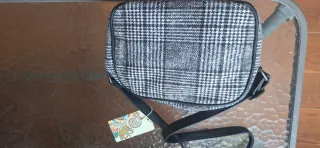 Bolso de tela a cuadros