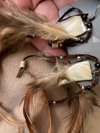 Pendientes largos plumas Parfois