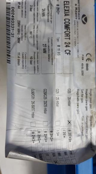 Pezzi di ricambio Chaffoteaux Elexia Comfort 24 CF