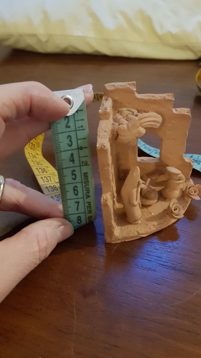 Presepe in terracotta fatto a mano